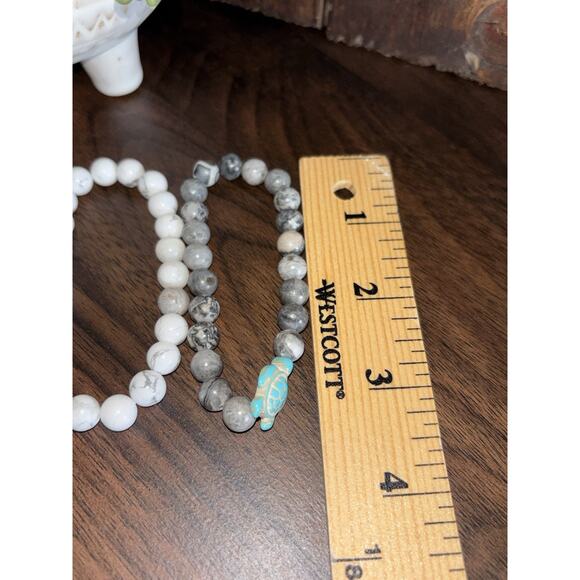 New Sea Turtle Beaded Bracelets Boho Turquoise Natural Stones Beads In Gift Box - Picture 5 of 5